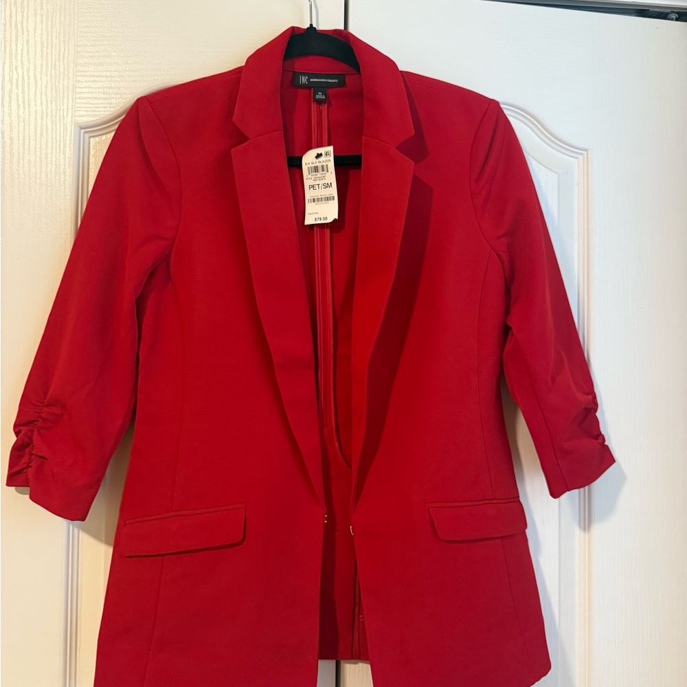 INC International Concepts Bold Red Blazer